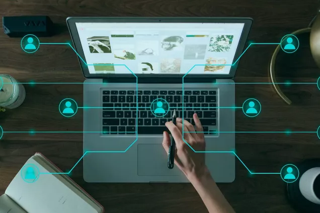 Hands on Keyboard illustrating Data Management. Image by Buffik on Pixabay.
